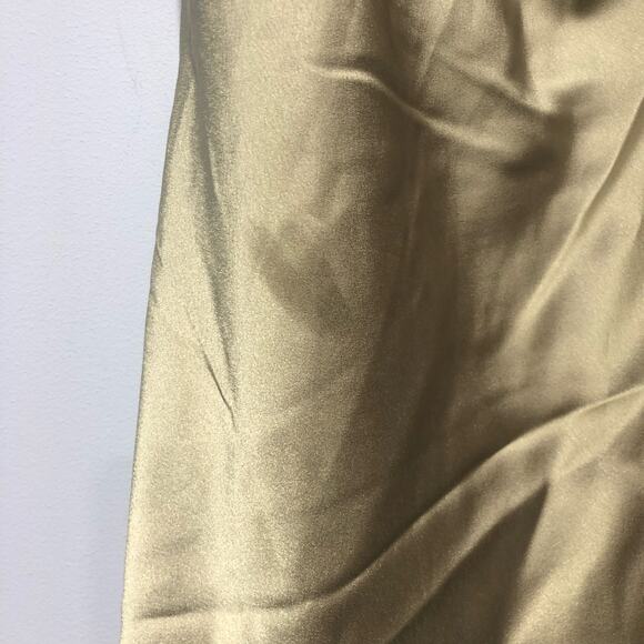 Show Me Your Mumu Womens's Verona Cowl Dress Moss Green Luxe Satin Size S - Picture 2 of 6